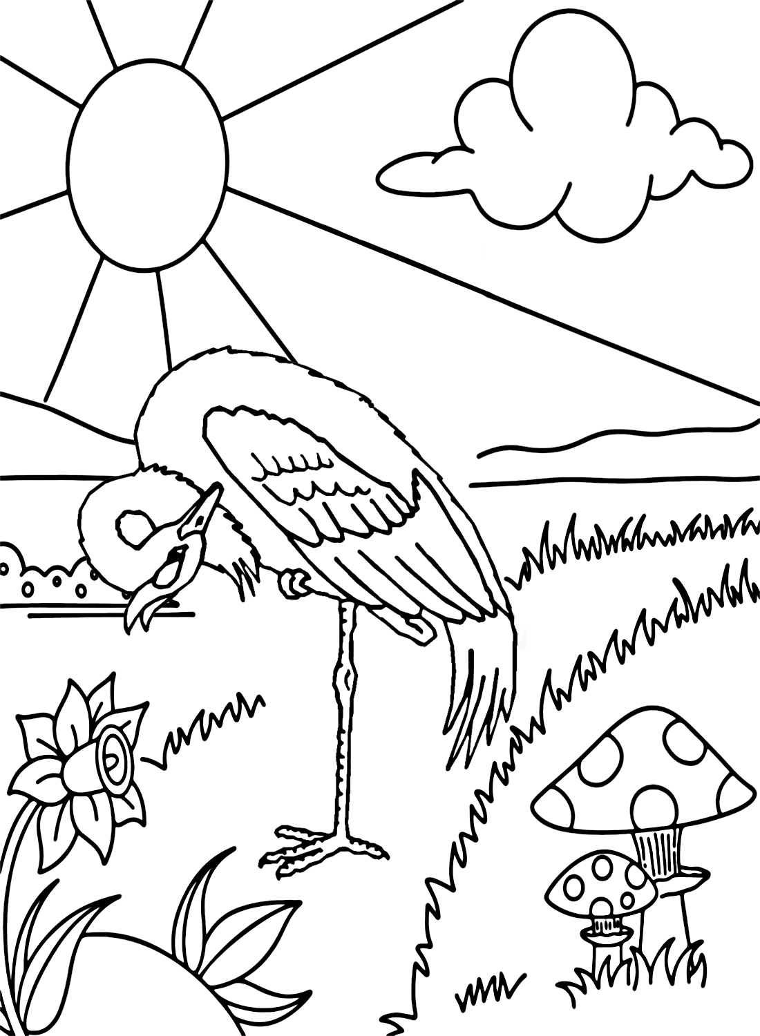 Цапля в солнечный день от Heron
