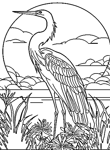 Heron-avec-Sunset