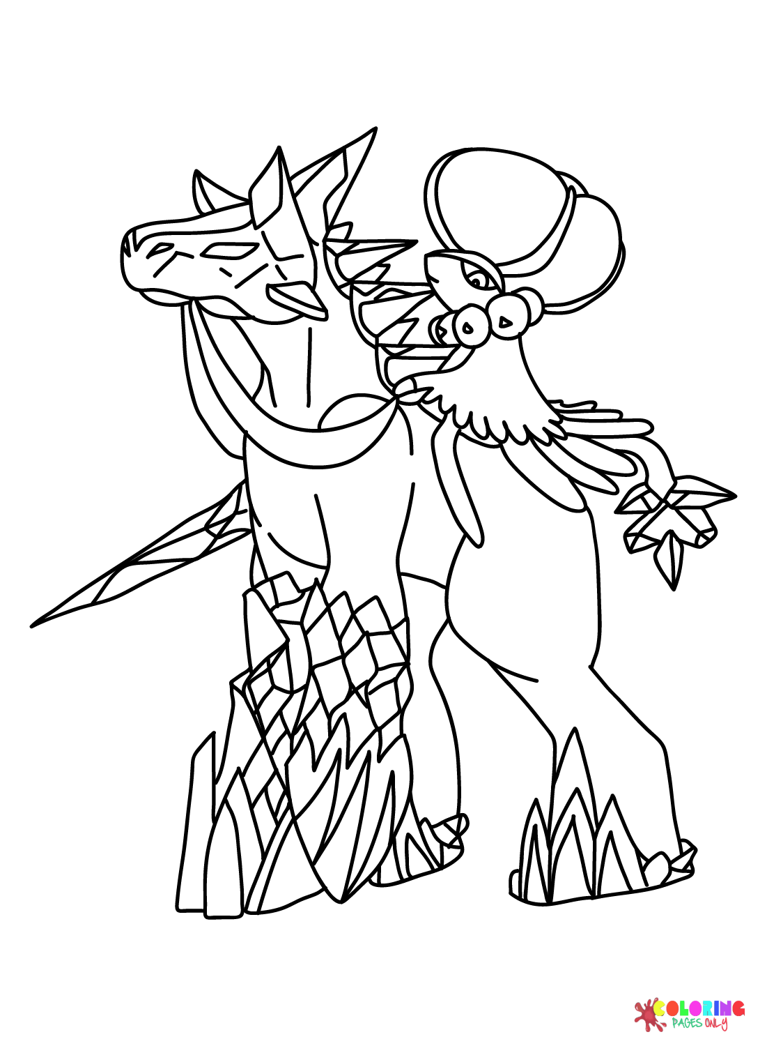Calyrex Coloring Page To Print Pokemon Ready For Download
