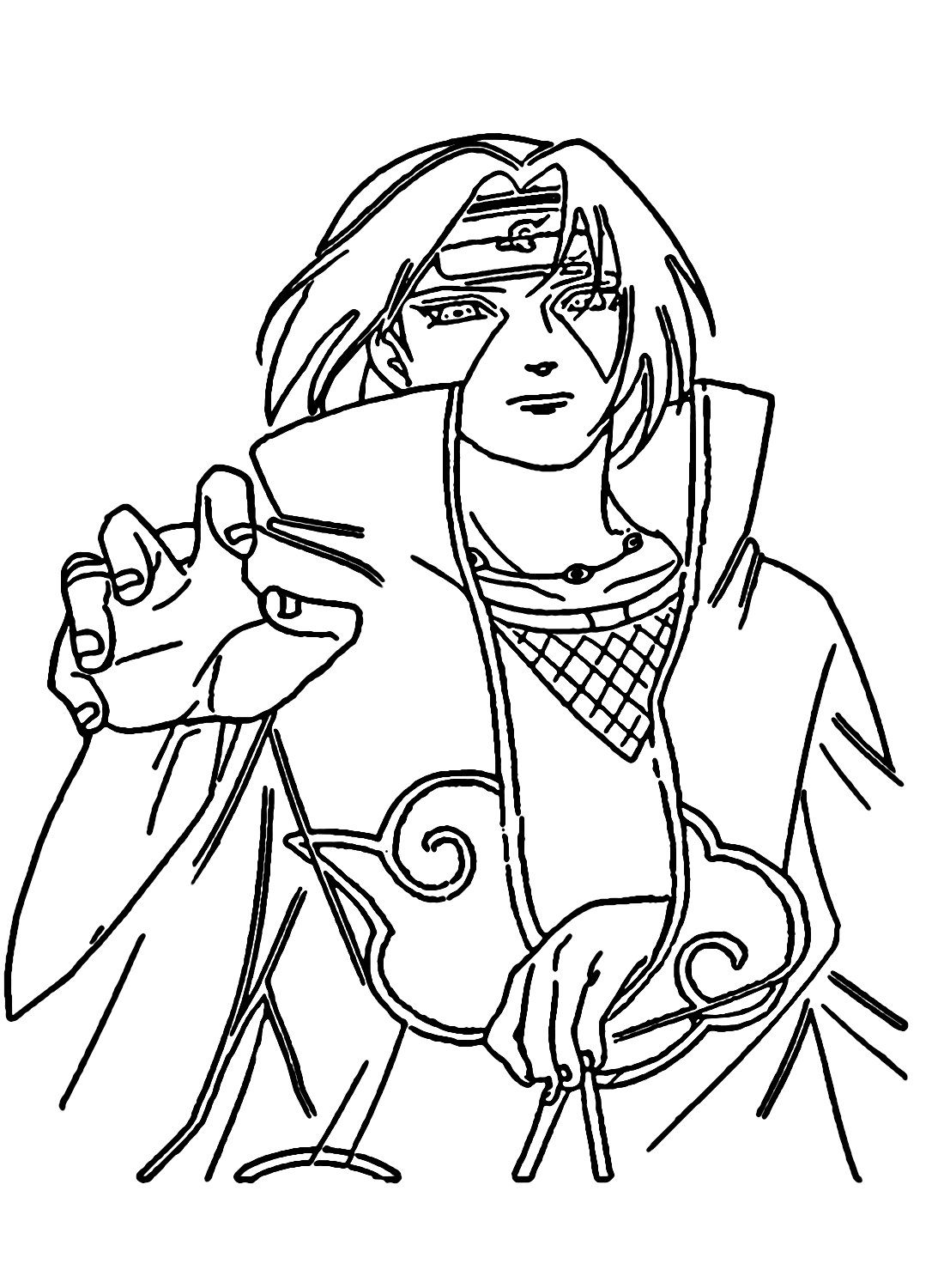 Desenho de Itachi Uchiha de Naruto para colorir