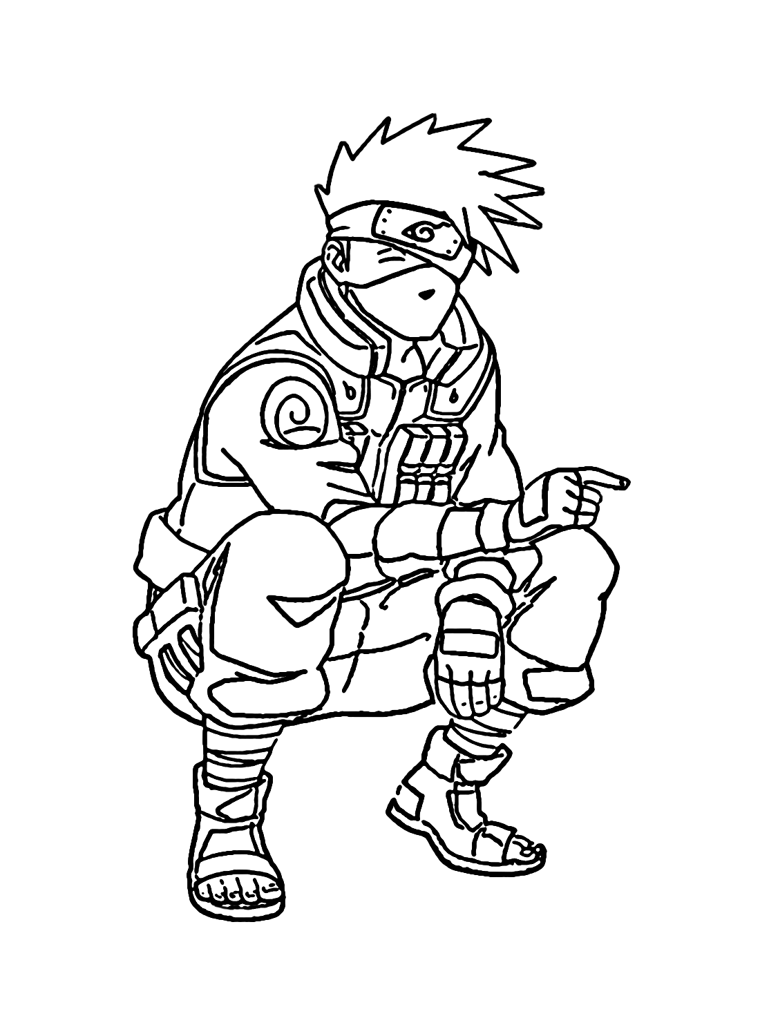 Desenhos do Kakashi de Naruto para colorir, baixar e imprimir