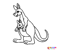 Kangaroo Coloring Pages