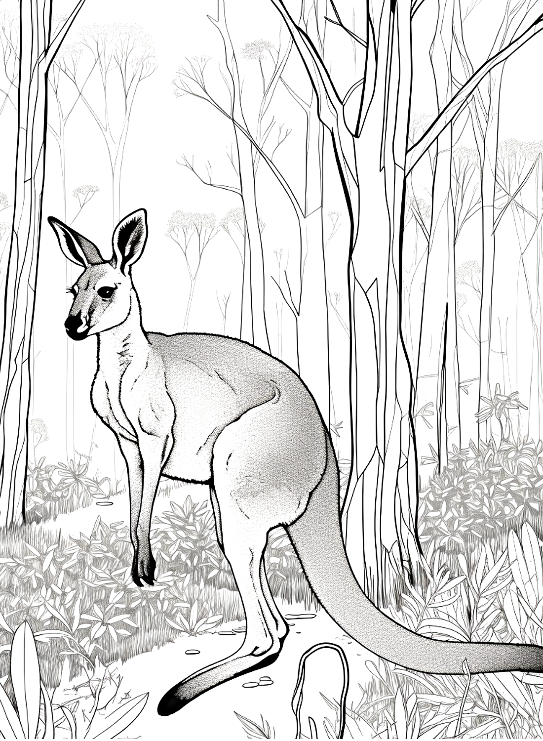 Känguru im Wald von Känguru