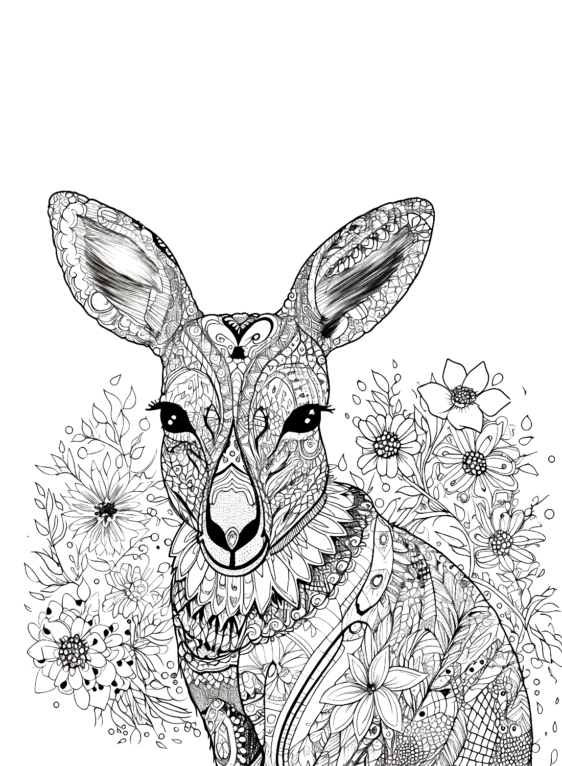 Kangaroo with patterns from Kangaroo