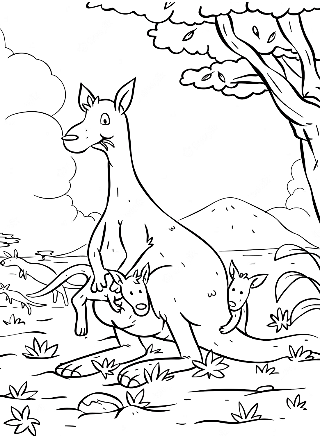 Kangaroos Familie aus Kangaroo