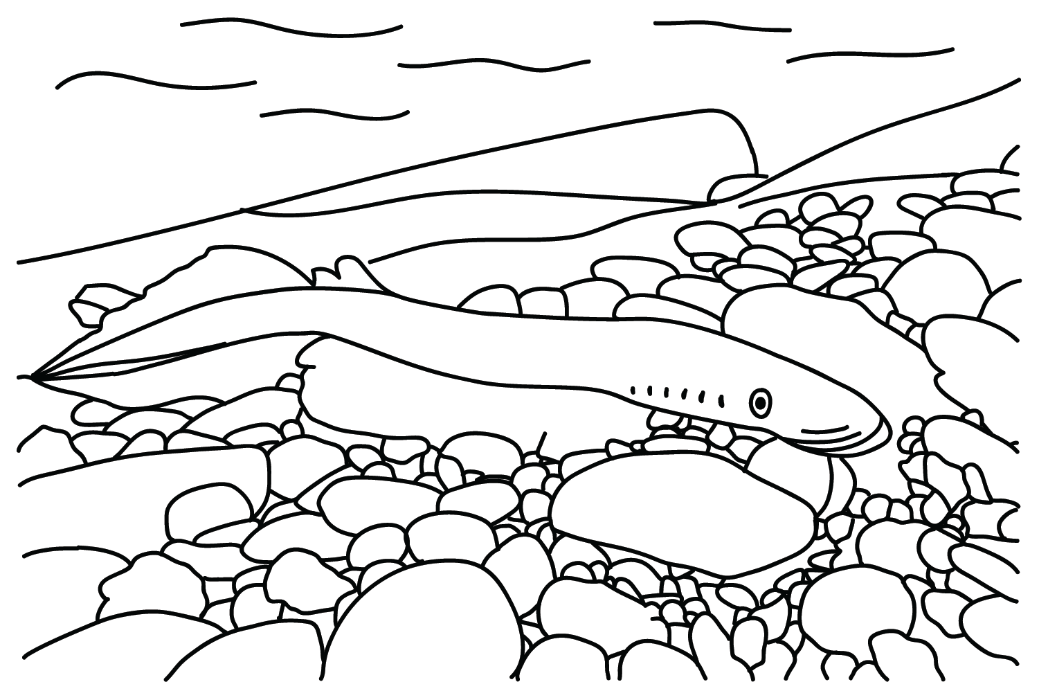 Lamprey Art Coloring Page - Free Printable Coloring Pages