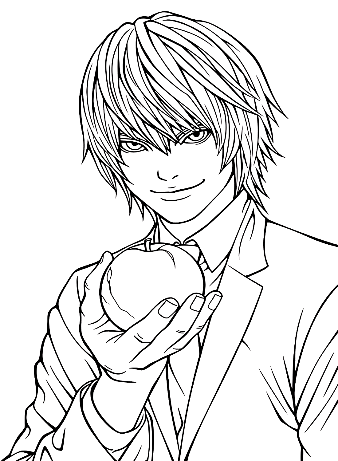 Light Yagami in Death Note Coloring Pages