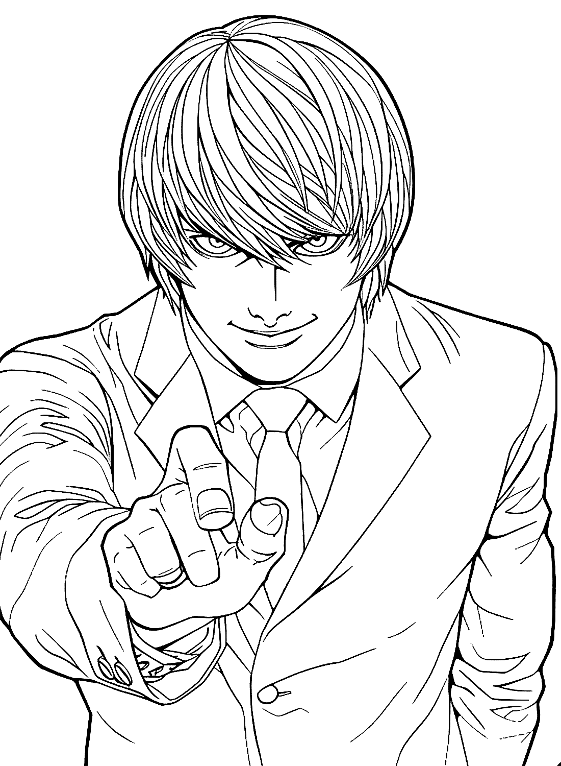 Light from Death Note Coloring Pages