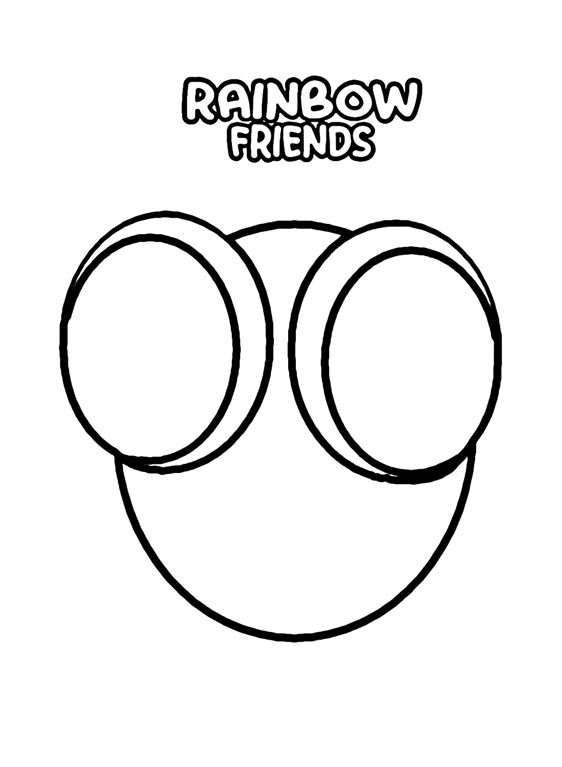 Rainbow Friends Lookies Coloring Pages Lookies Rainbow Friends 