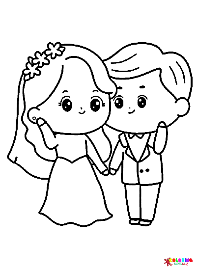 23 Bride and Groom Coloring Pages - ColoringPagesOnly.com