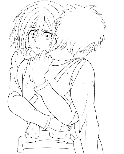 Mikasa y Eren