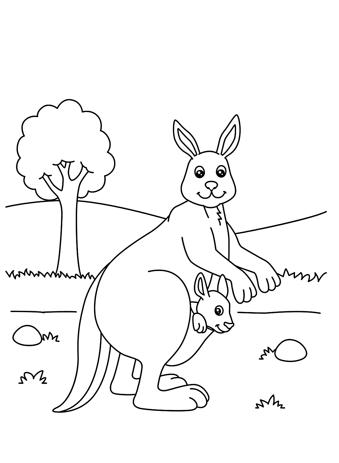 Känguru-Mutter und Känguru-Baby von Kangaroo
