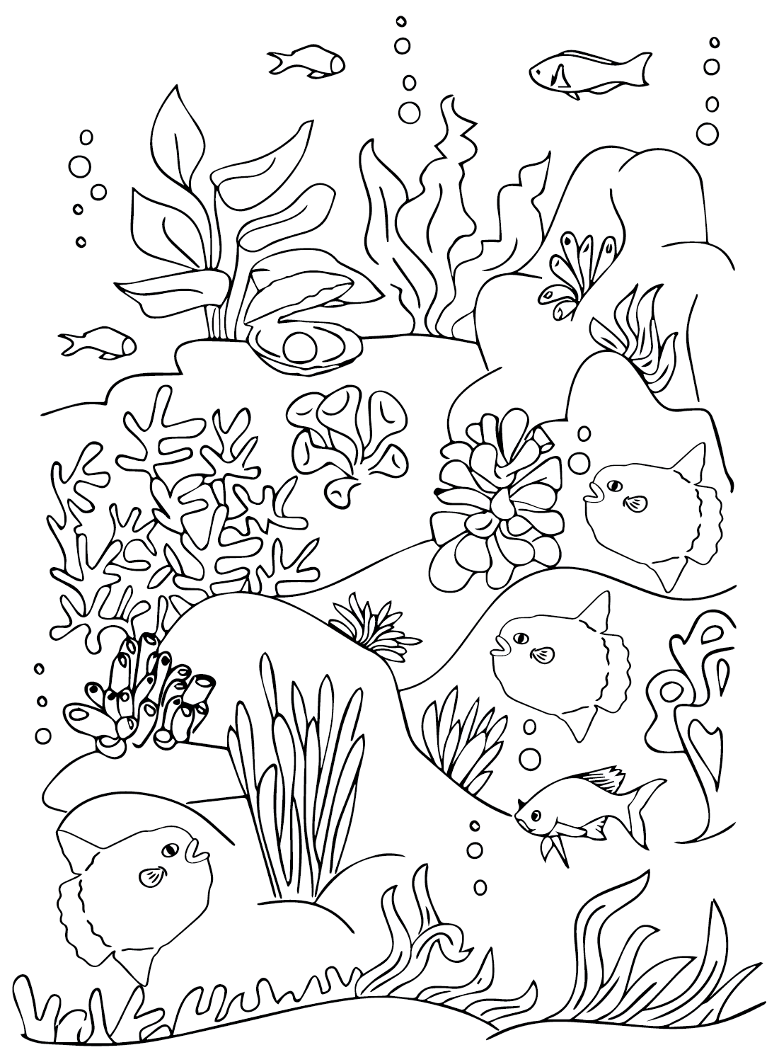 Ocean Sunfish Images Coloring Page - Free Printable Coloring Pages