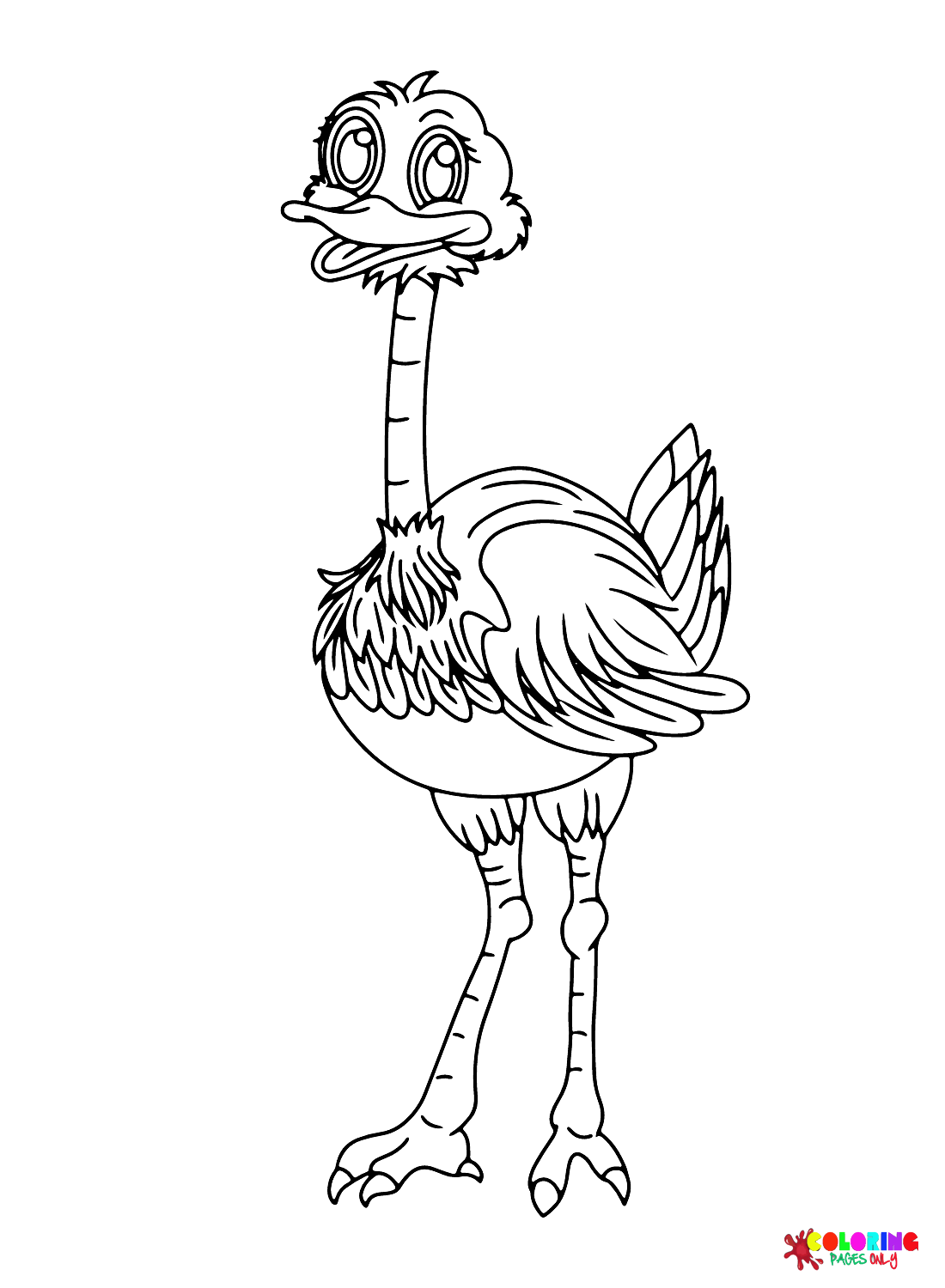 Dibujos animados de avestruz de avestruz