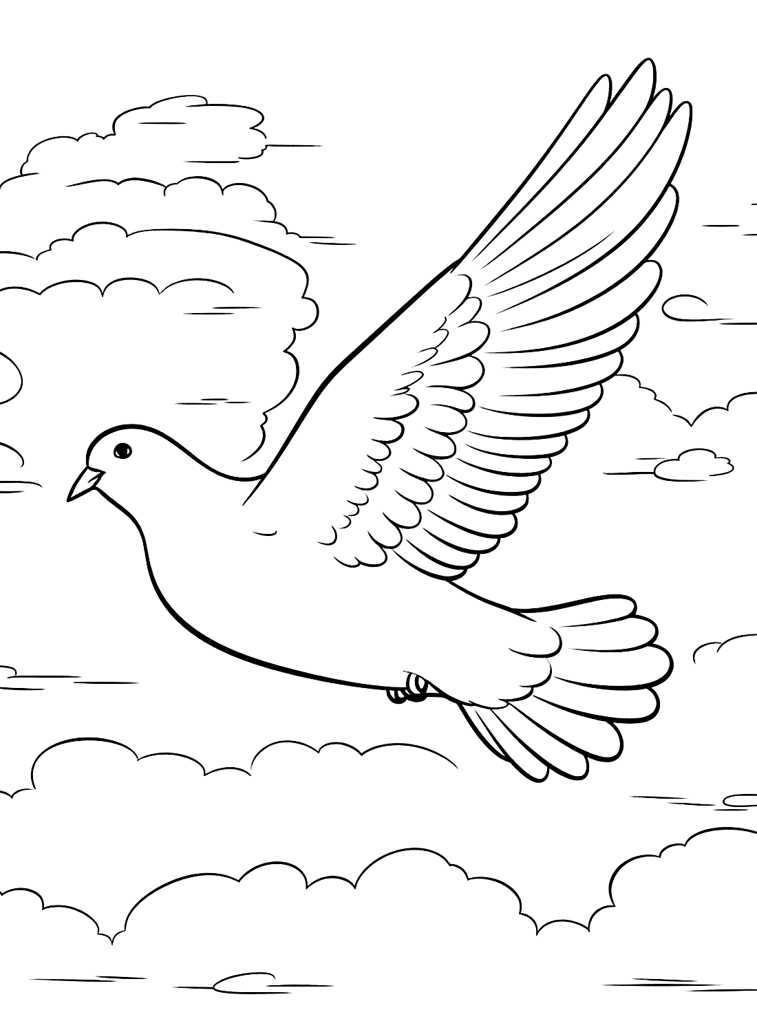 Taube im Himmel von Pigeon
