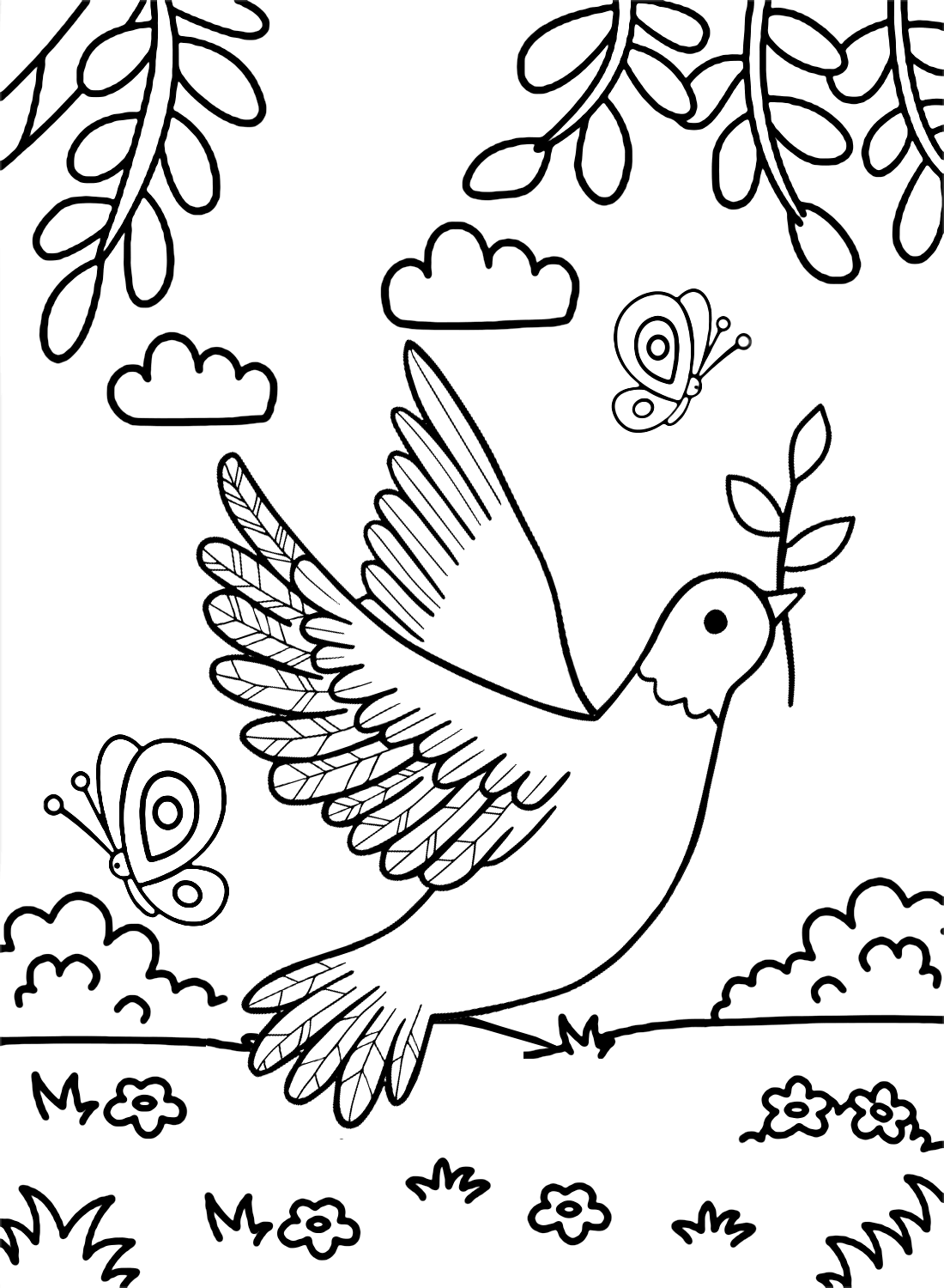 Taube mit Olivenzweig von Pigeon
