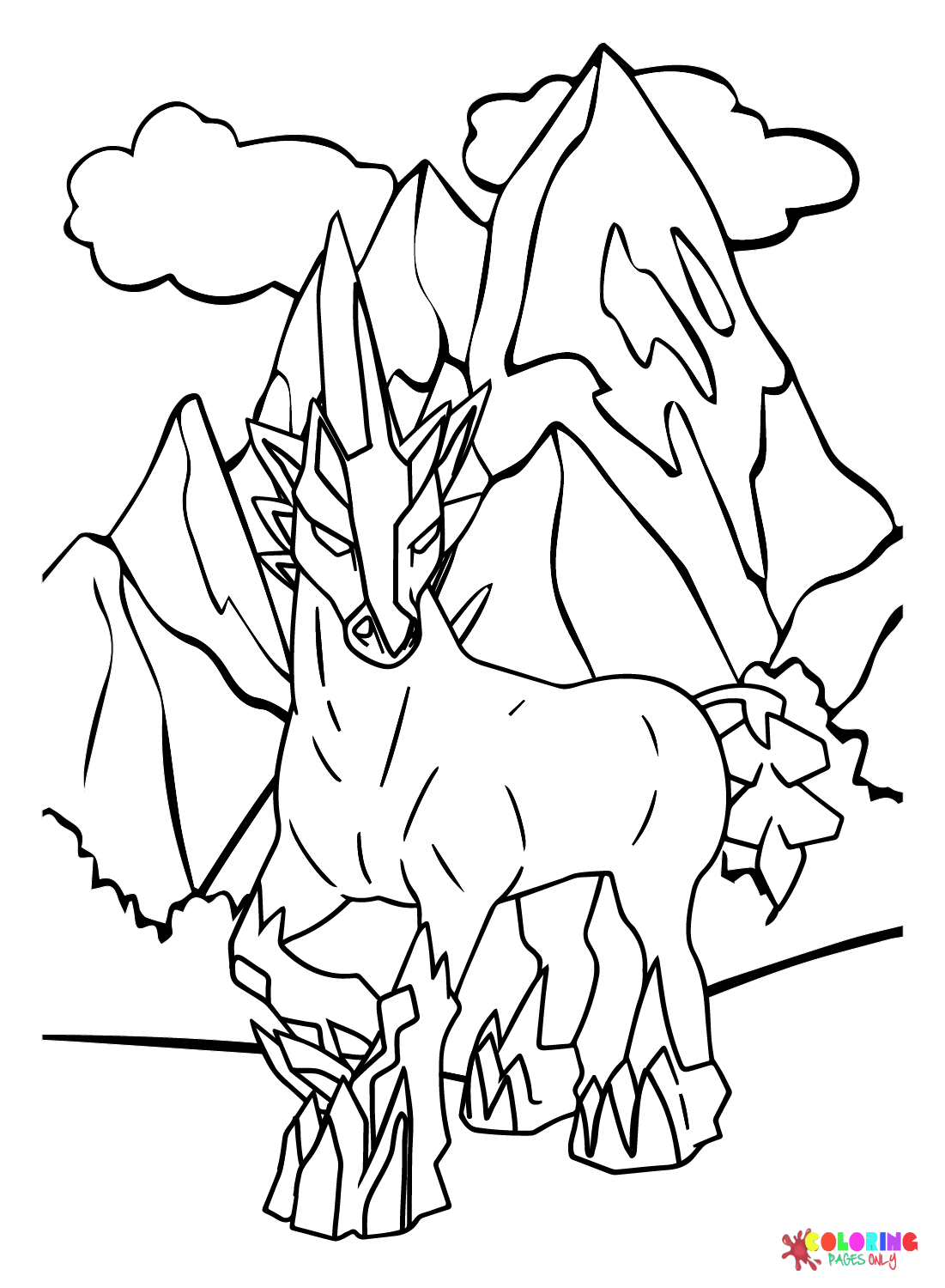 coloring pages glastrier pokemon