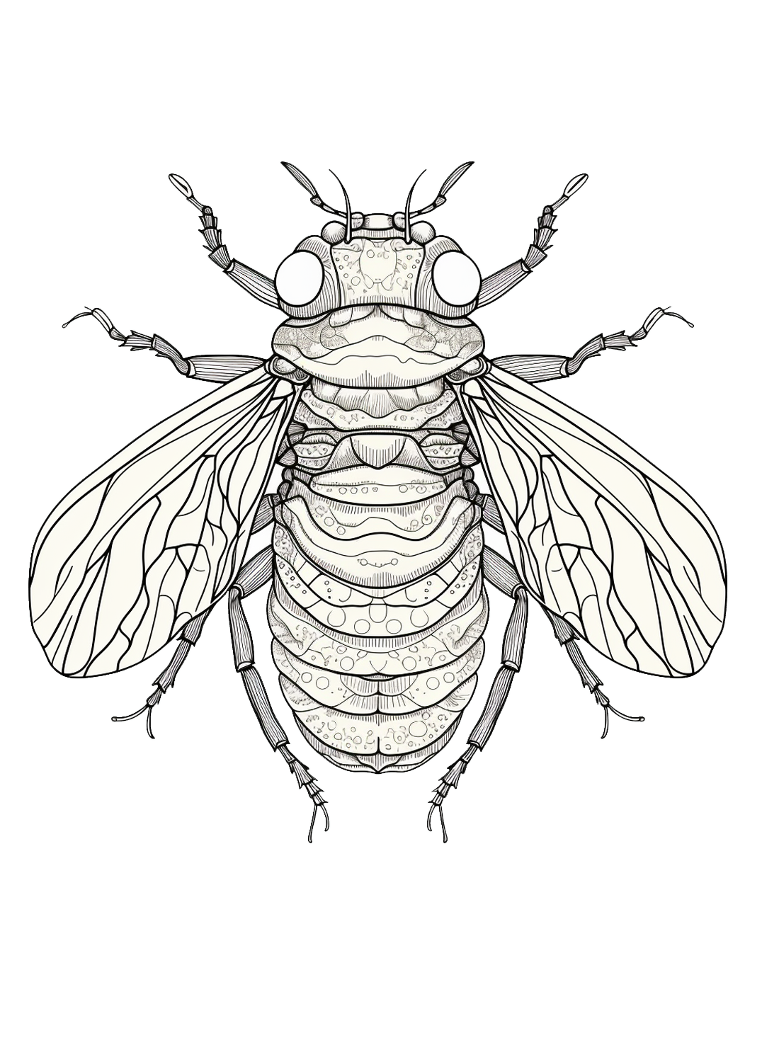 Afdrukbare cicade van Cicada