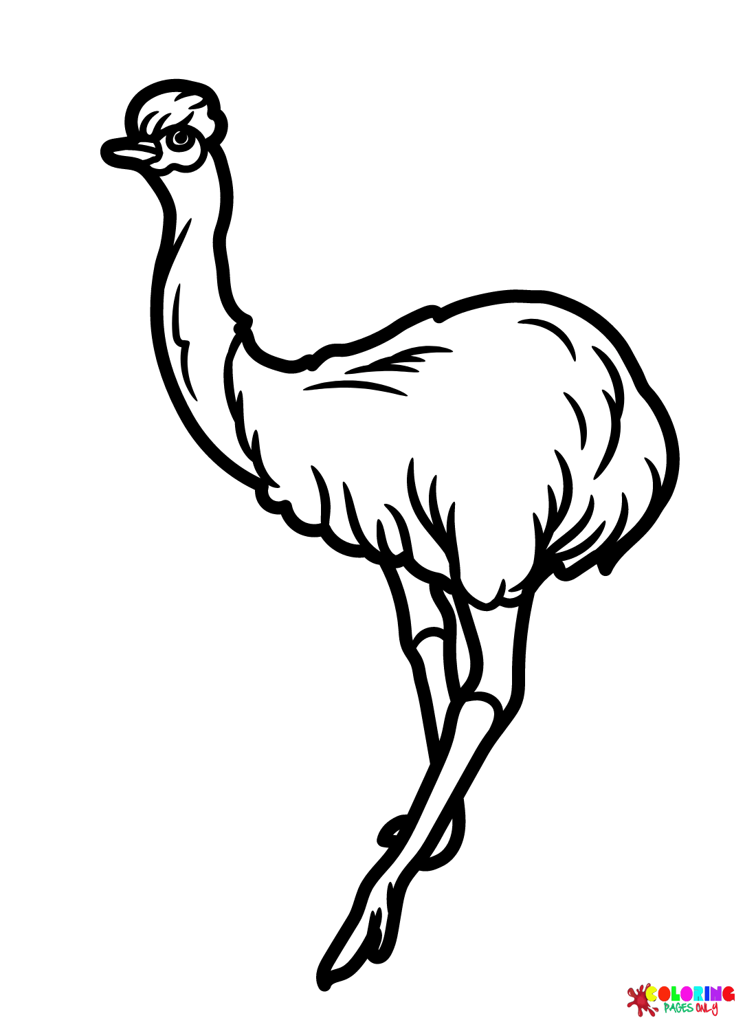Afdrukbare Emu-vogel van Emu