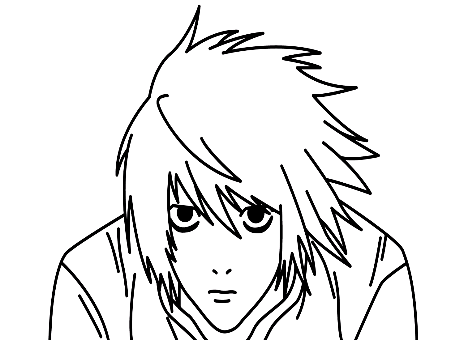 Printable L Death Note Coloring Pages