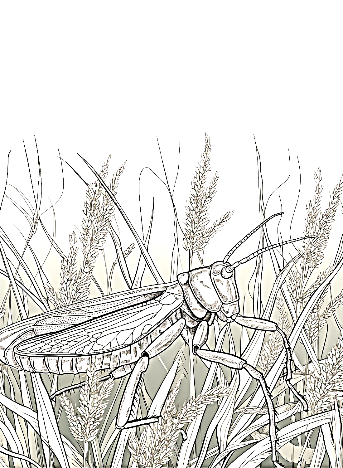 Locust imprimible y campo de Locust