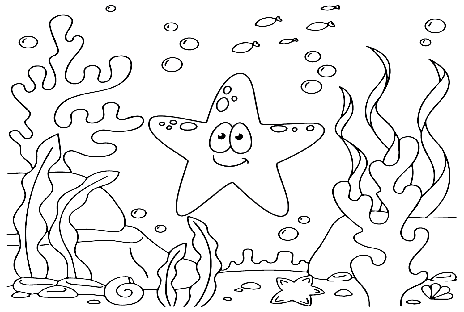 Estrela do mar para impressão de Starfish