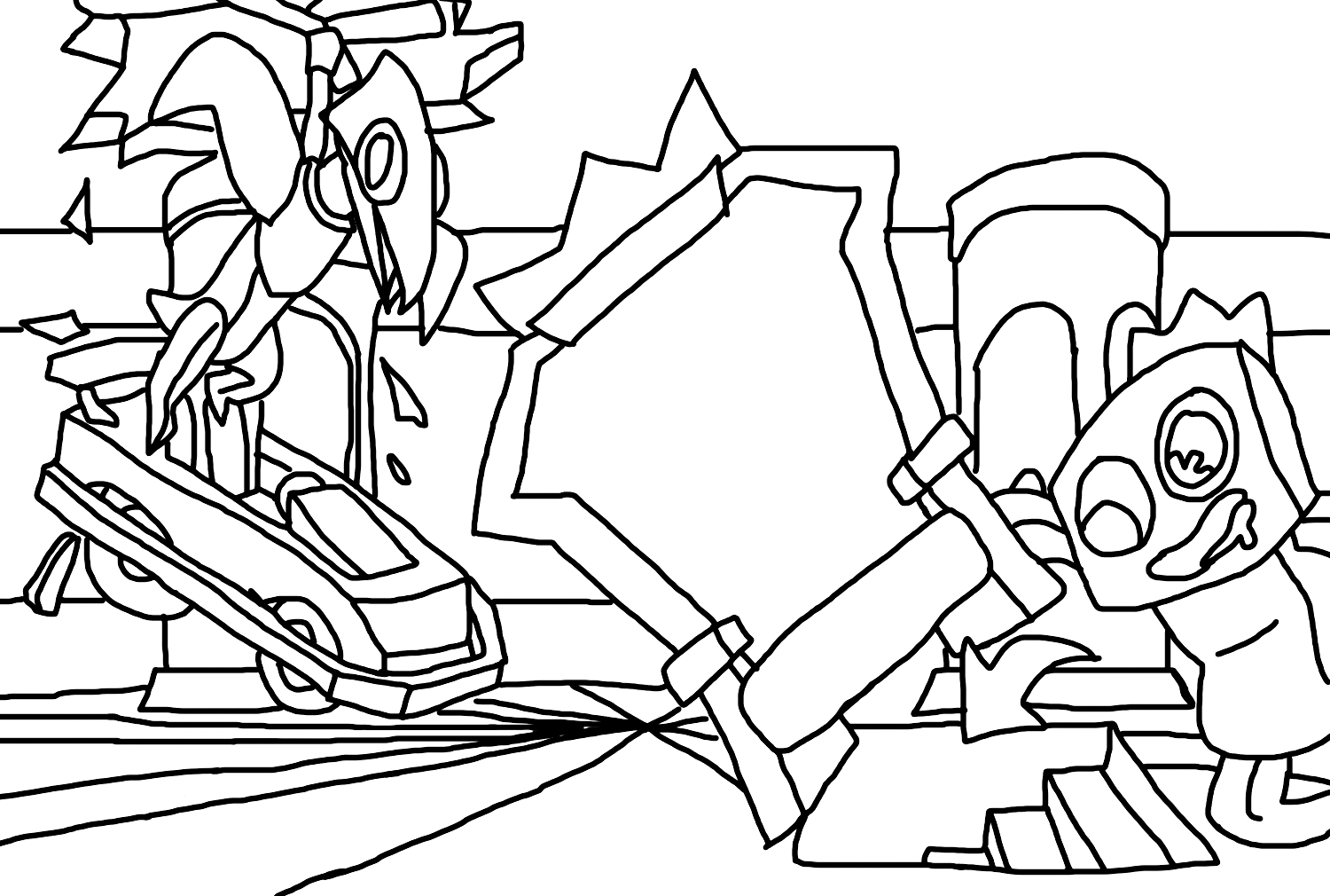 Rainbow Friends Chapter 2 Gang Coloring Pages Rainbow Friends 2 