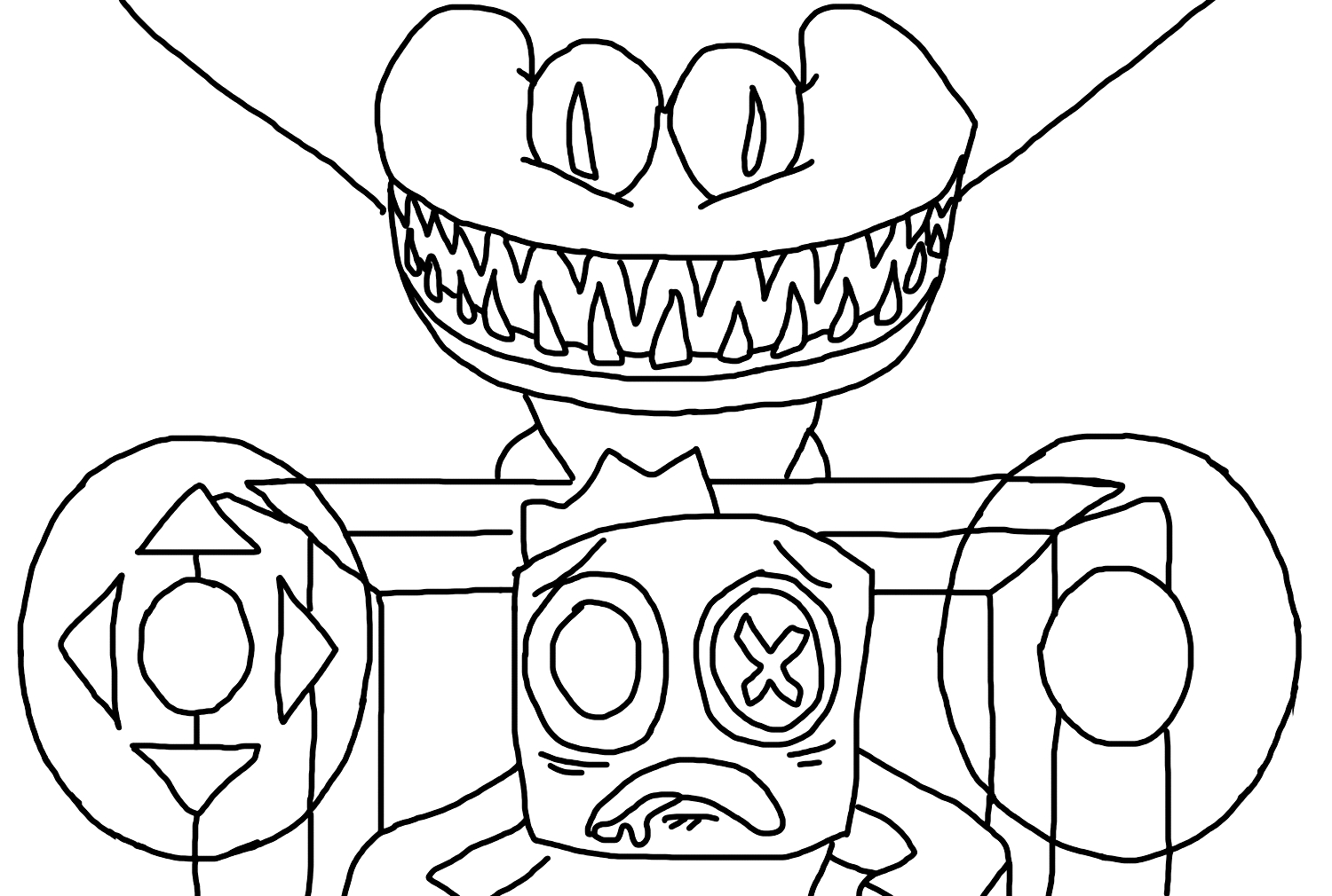 Desenhos para colorir do Rainbow Friends Blue Roblox - Desenhos para colorir  para impressão grátis