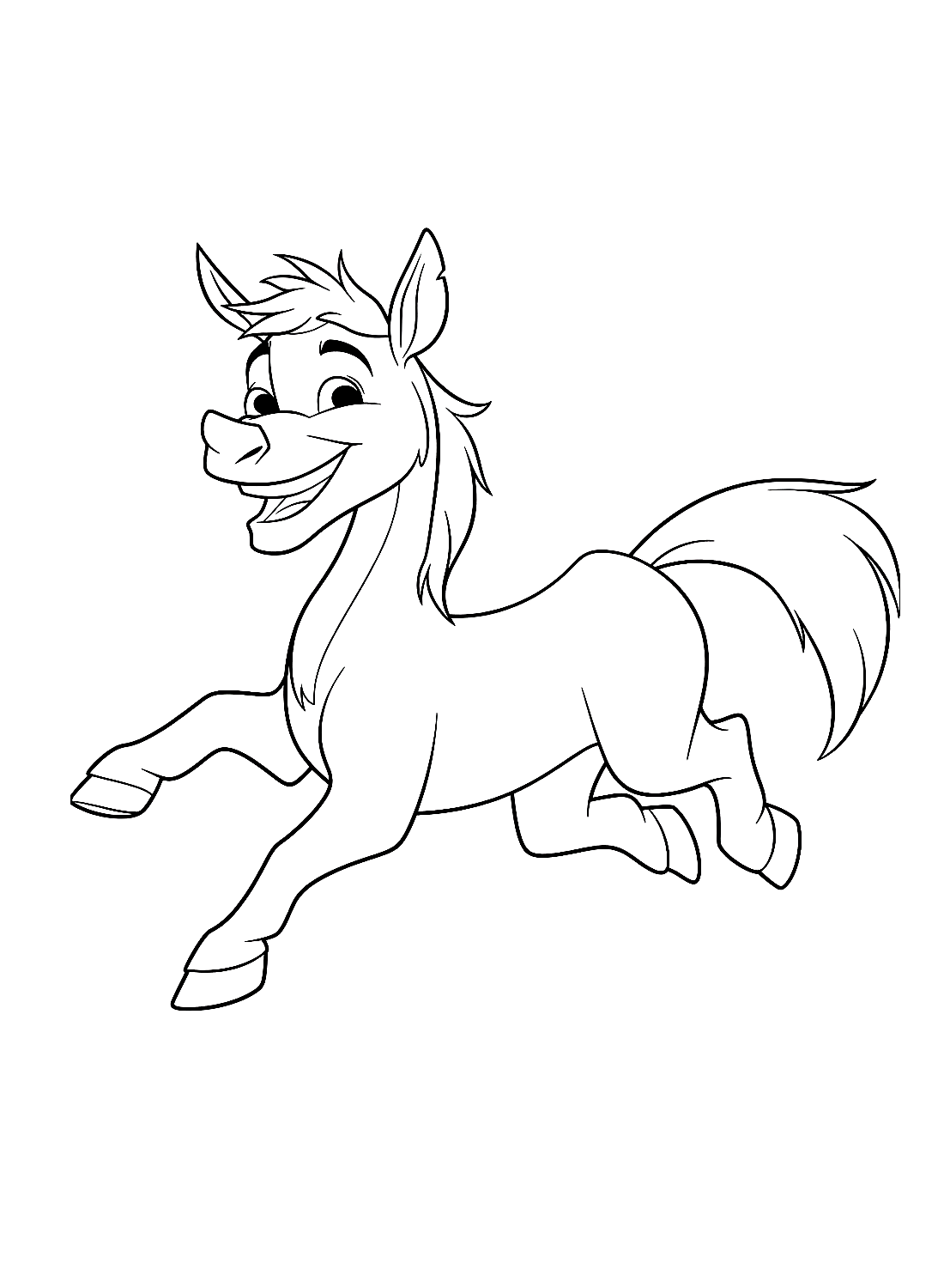 Running Donkey Coloring Pages