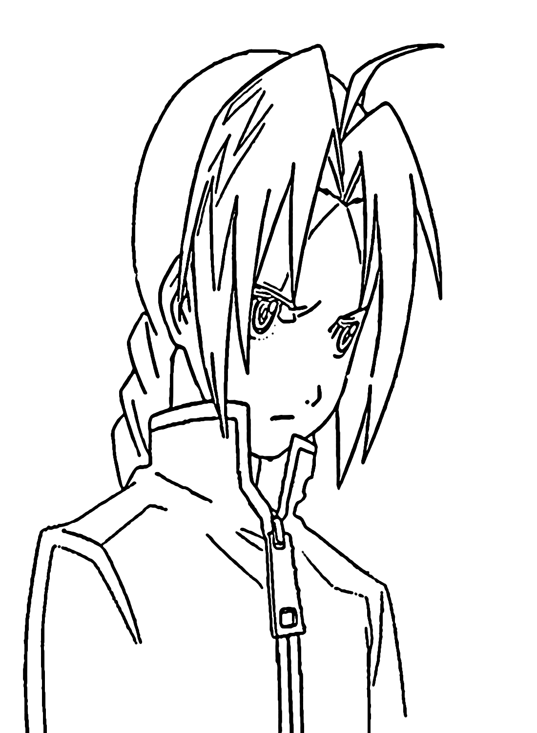 Sad Edward Elric Coloring Pages