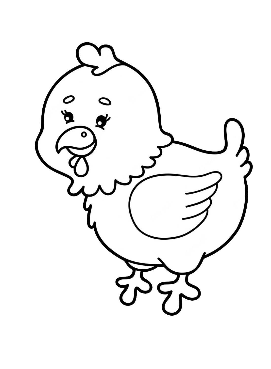 Sad chick Coloring Pages