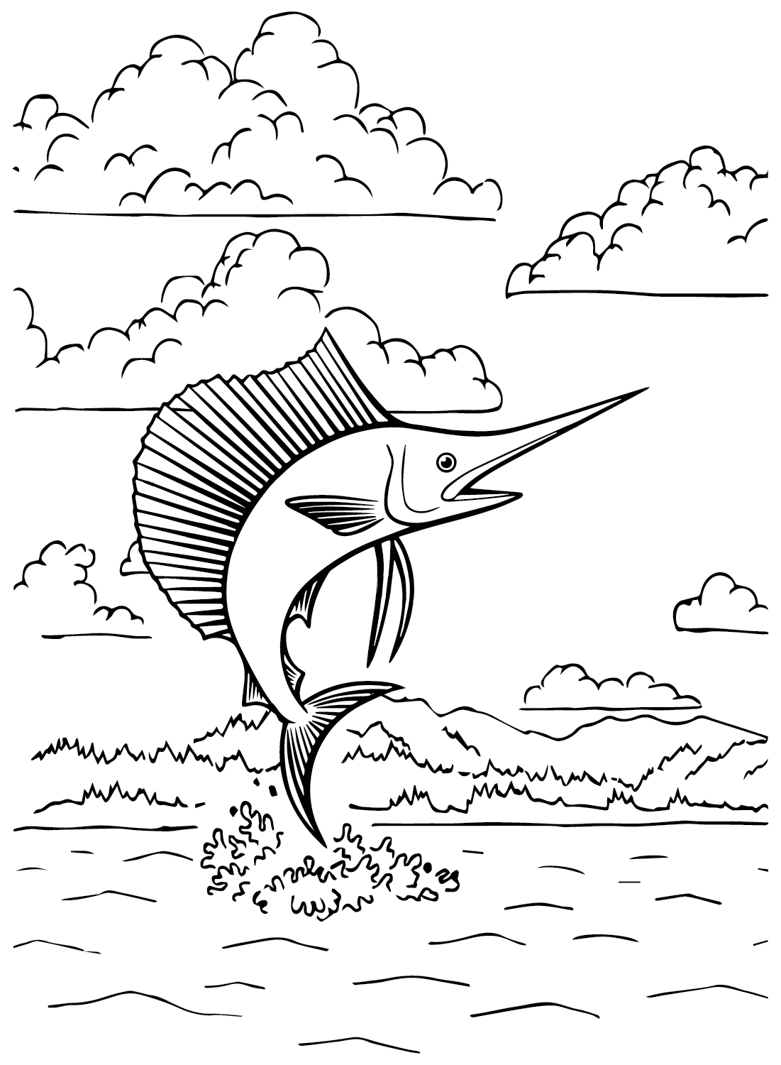 Sailfish para colorir de Sailfish