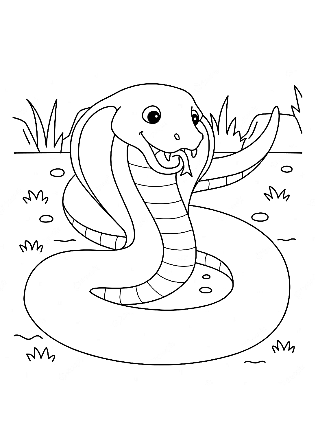 Sorriso Cobra Página para colorir