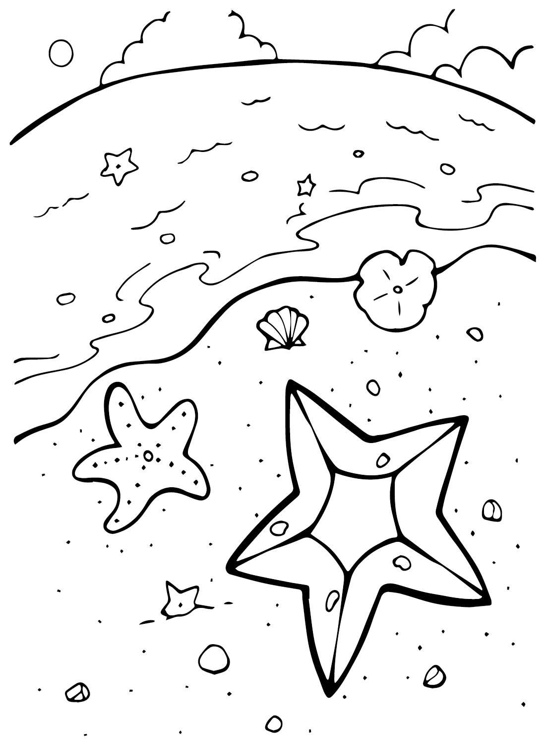Desenho de estrela do mar de estrela do mar