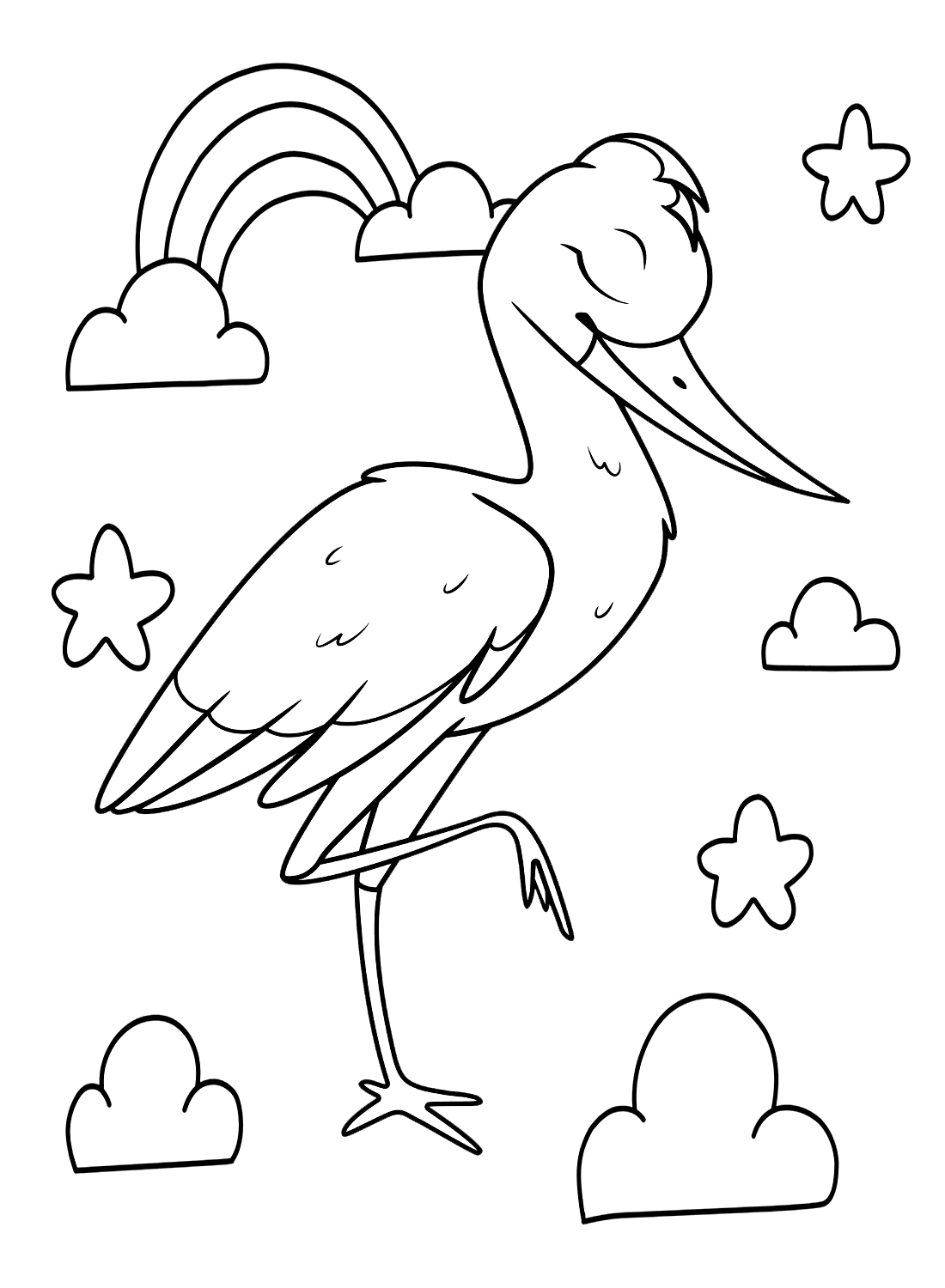 Storchenaugen geschlossen von Stork