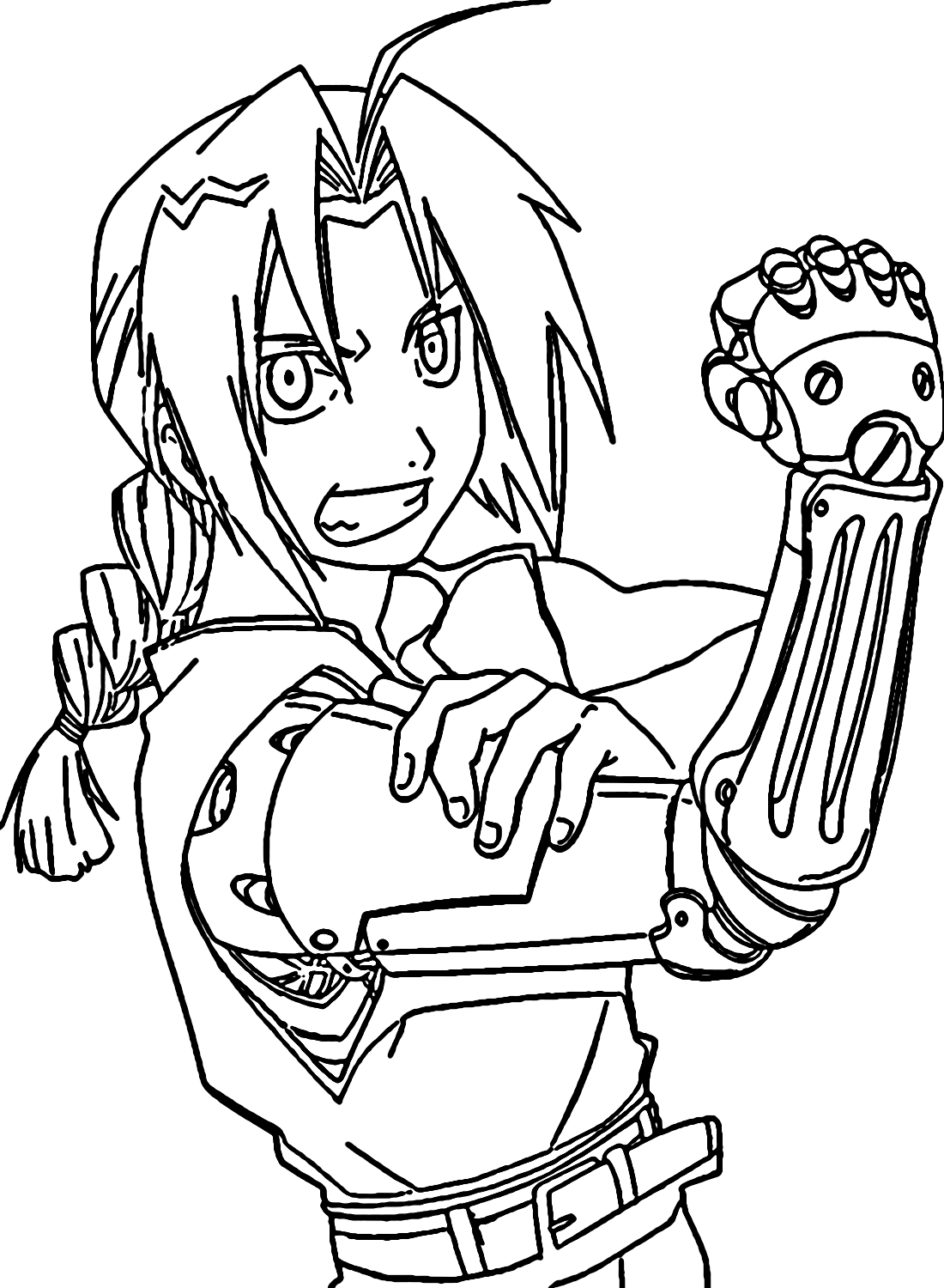 Strong Edward Elric Coloring Pages