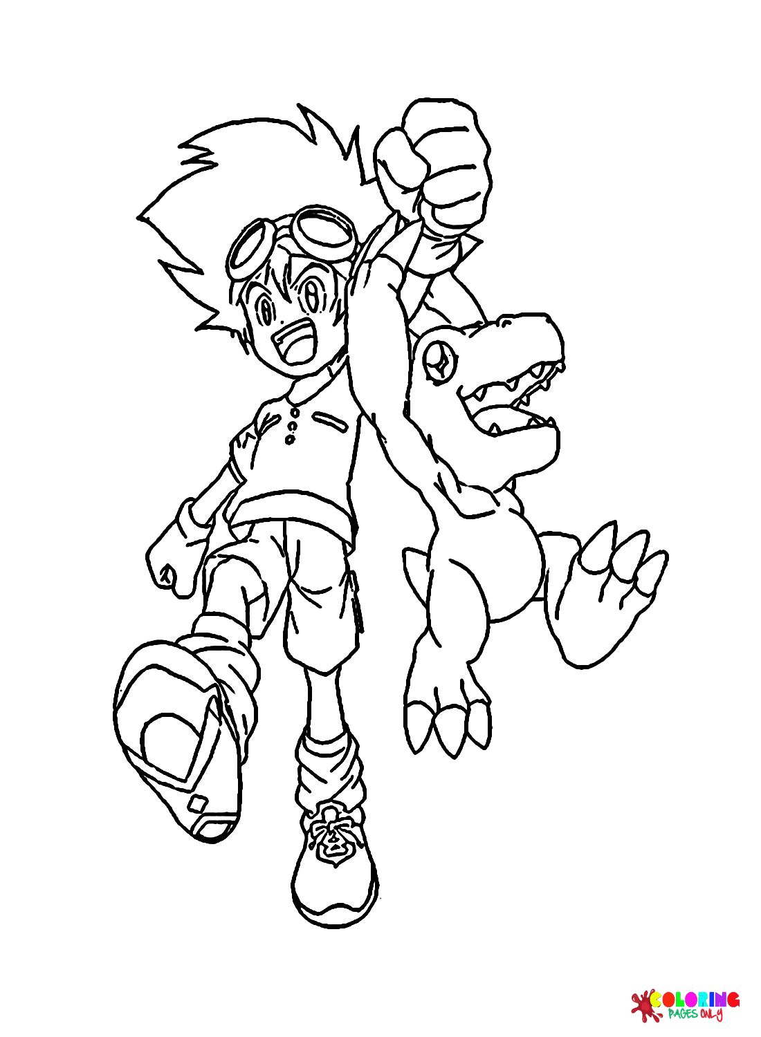 Taichi avec Agumon Digimon d'Agumon