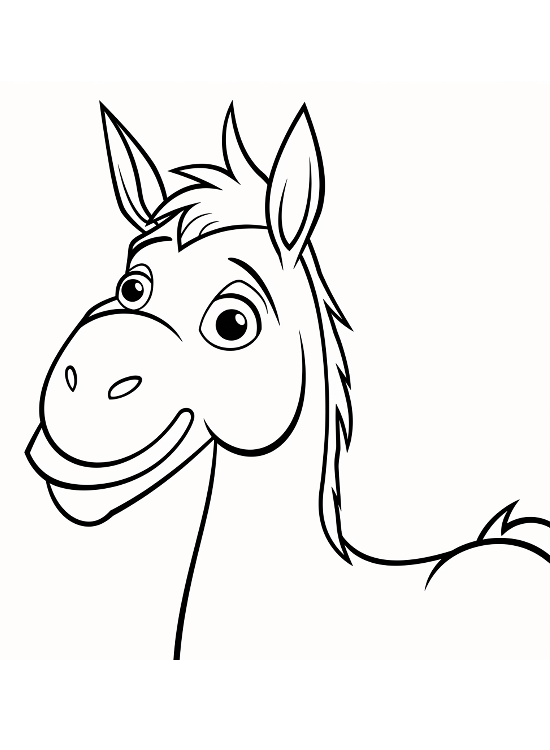 The Donkey Coloring Page