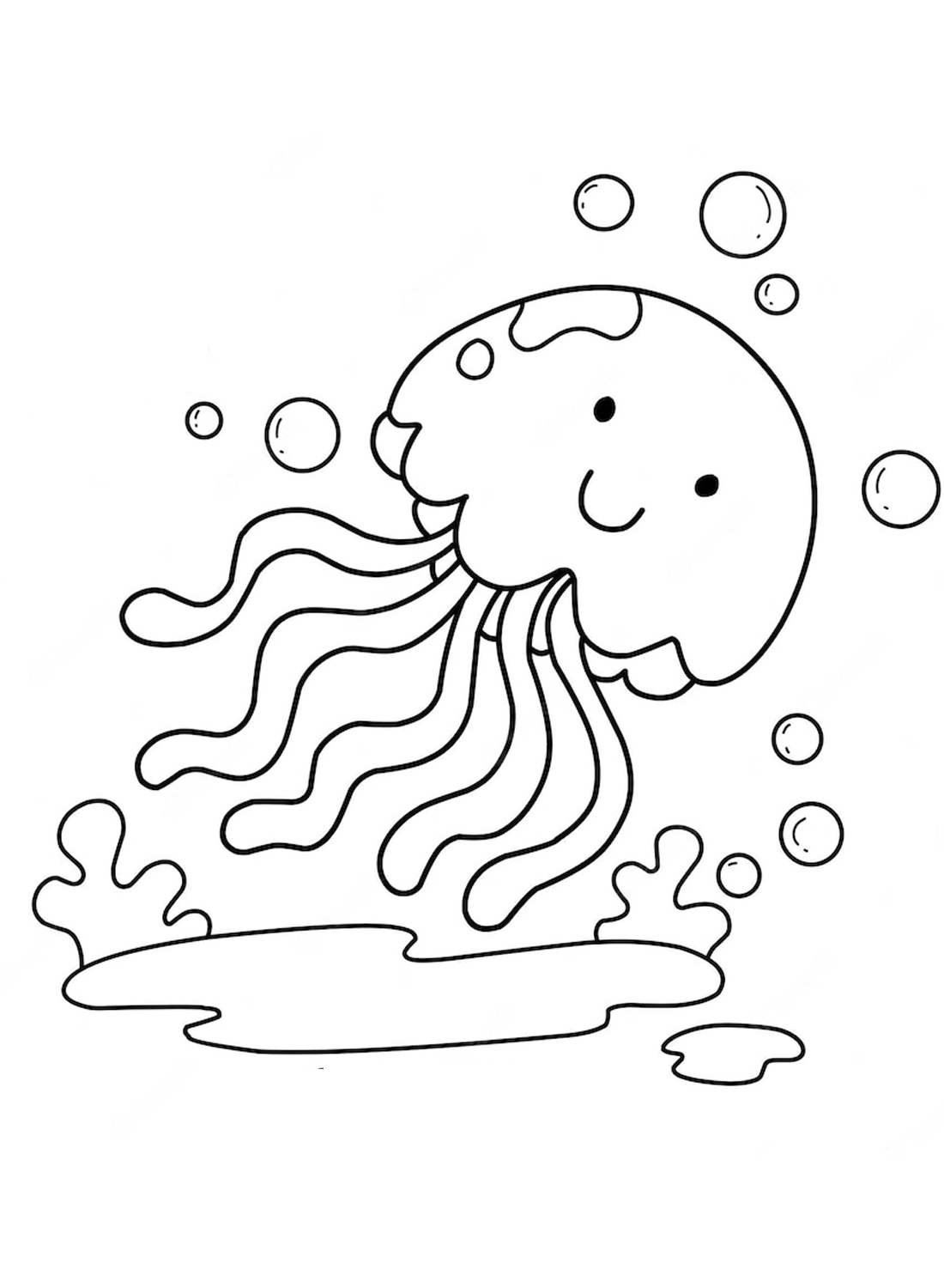 La méduse à colorier