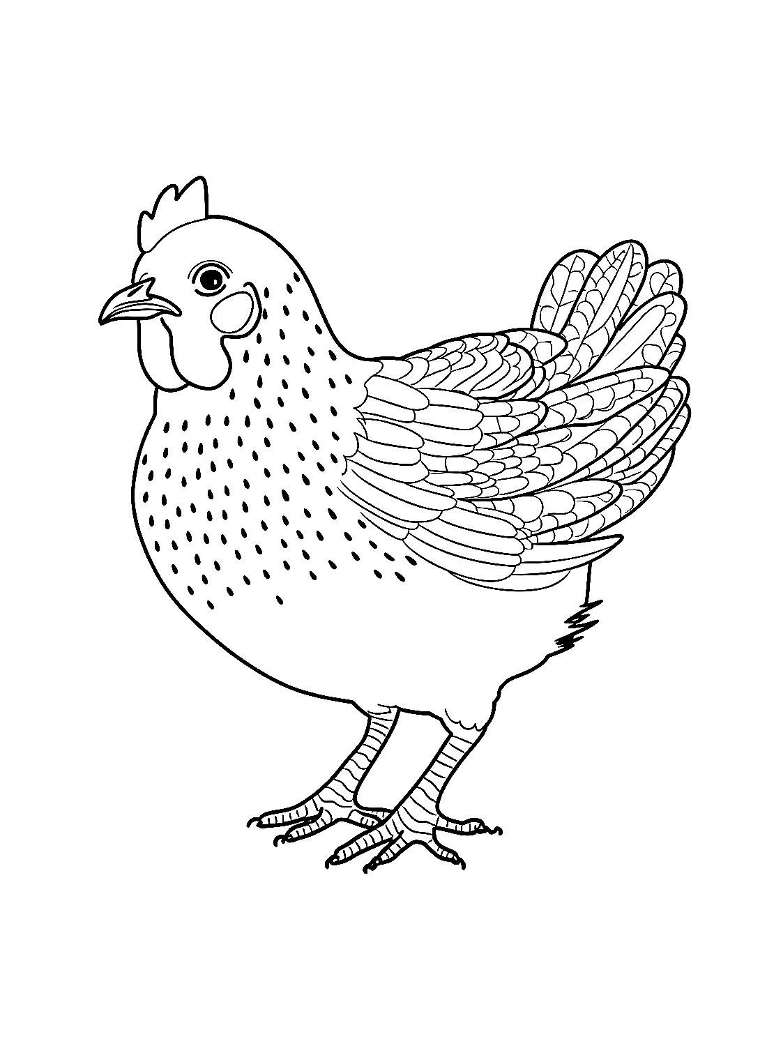 The Printable hen Coloring Page - Free Printable Coloring Pages
