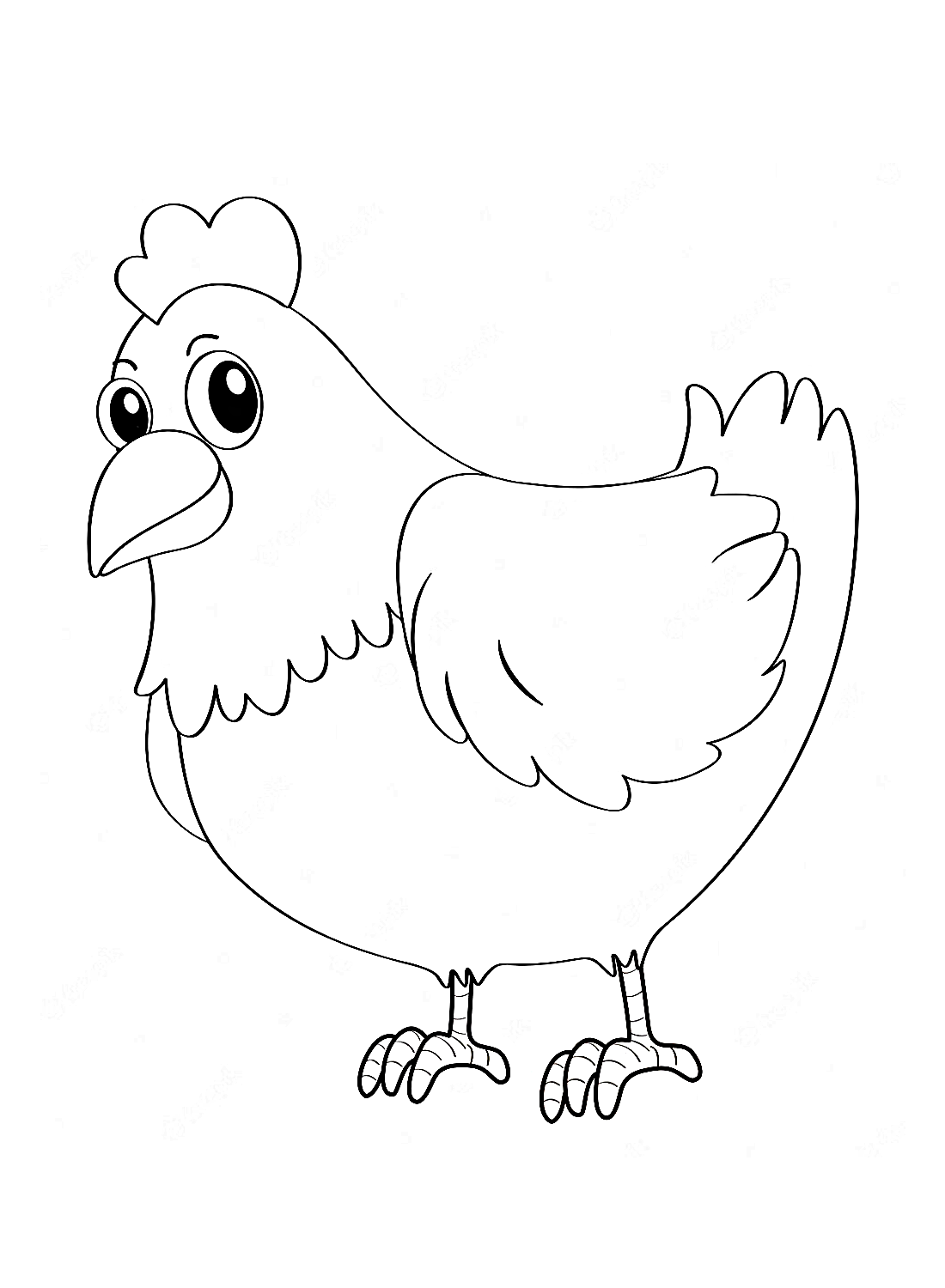The cartoon hen Coloring Pages
