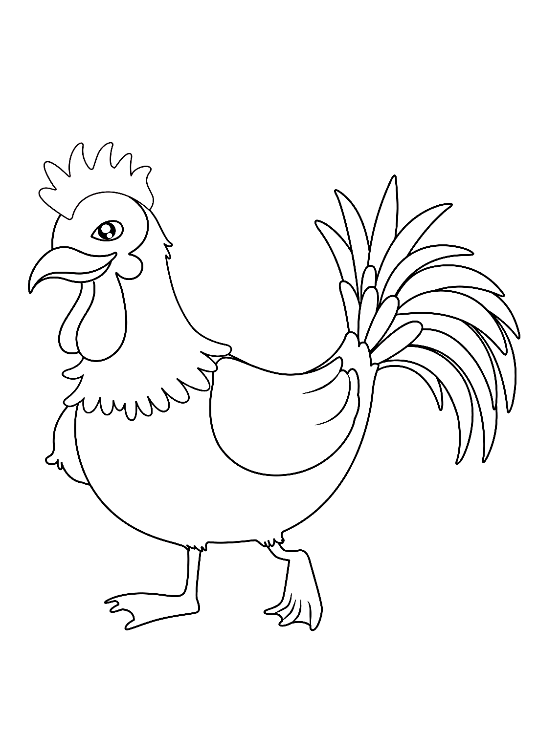 The cute rooster Coloring Pages