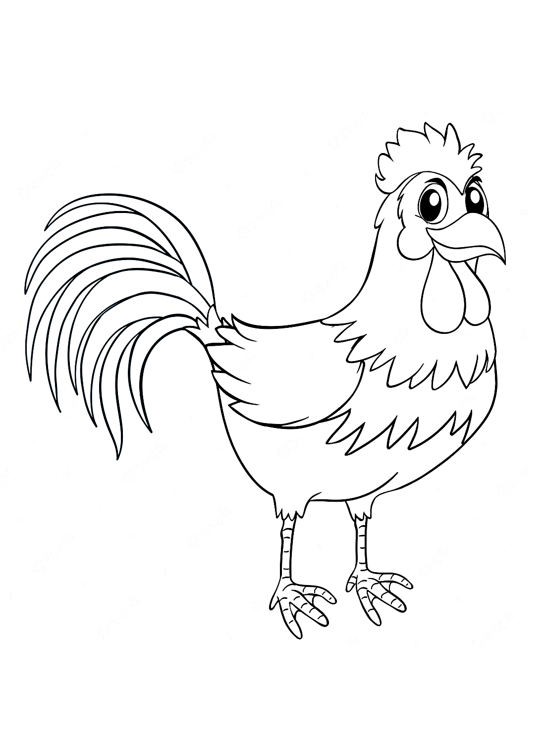 The intellegent rooster Coloring Pages