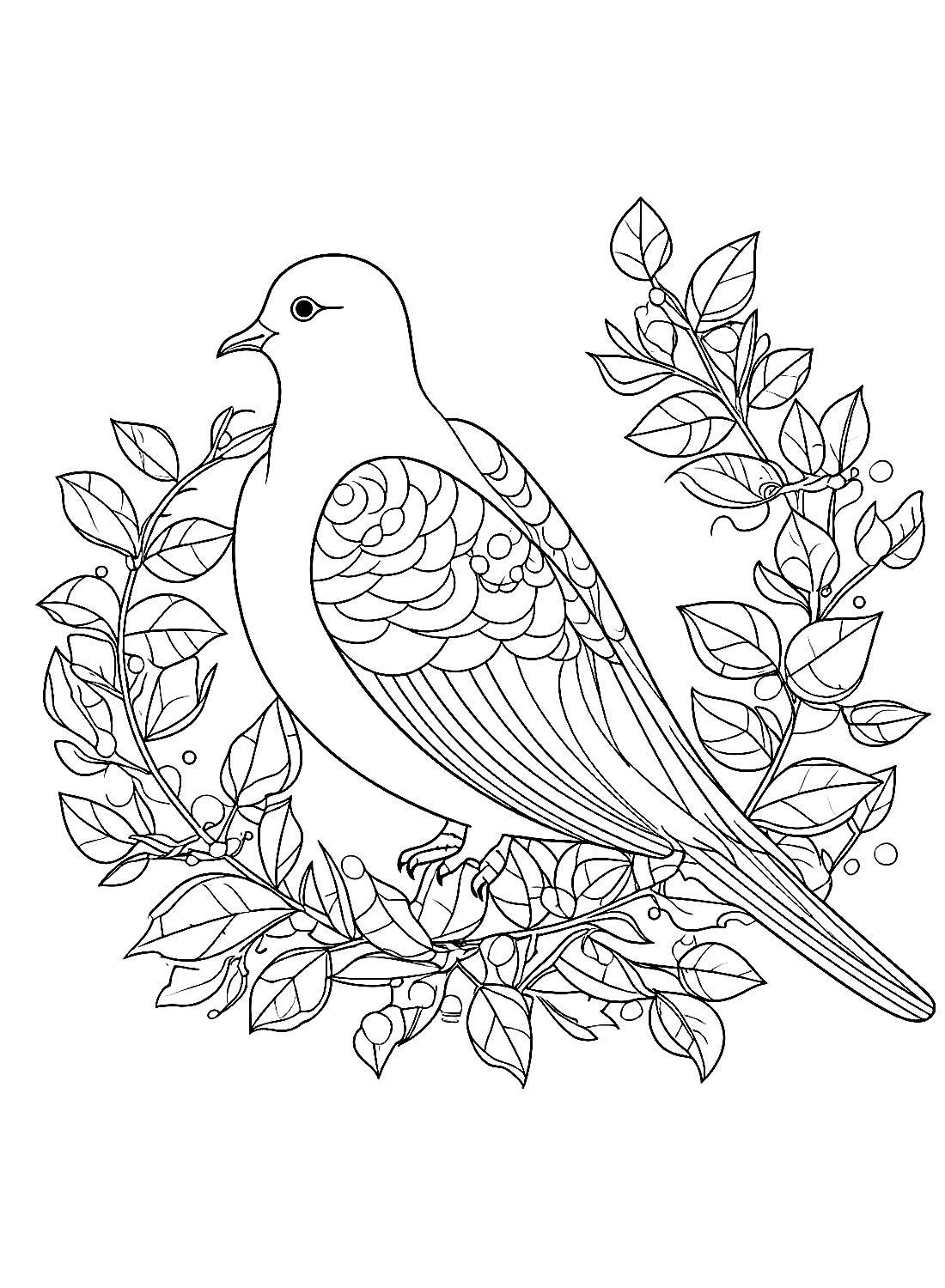 Free Dove Coloring Page Coloring Pages