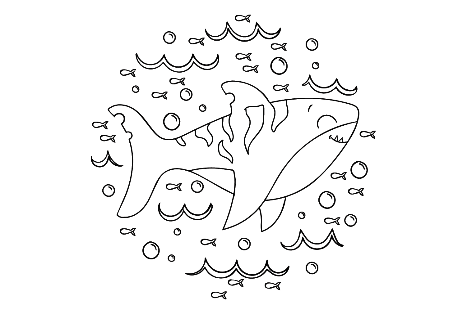 Tigerhai-Zeichnung von Tiger Shark