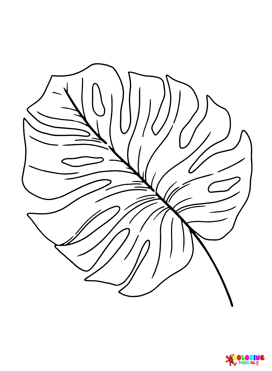 Tropical Leaf Coloring Pages