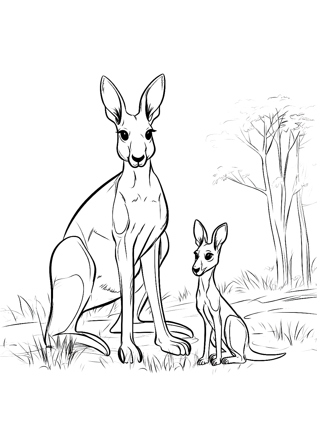 Zwei Rote Kängurus von Kangaroo