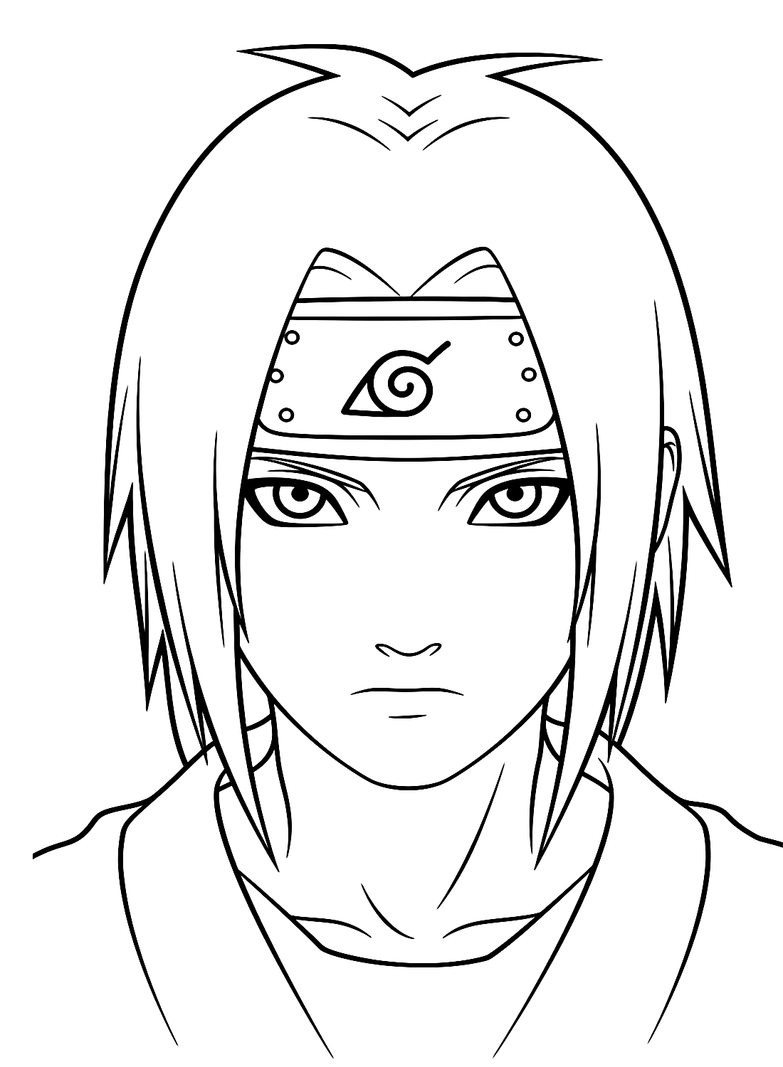 Para Colorir Itachi Uchiha do Anime Naruto Imprimir Grátis