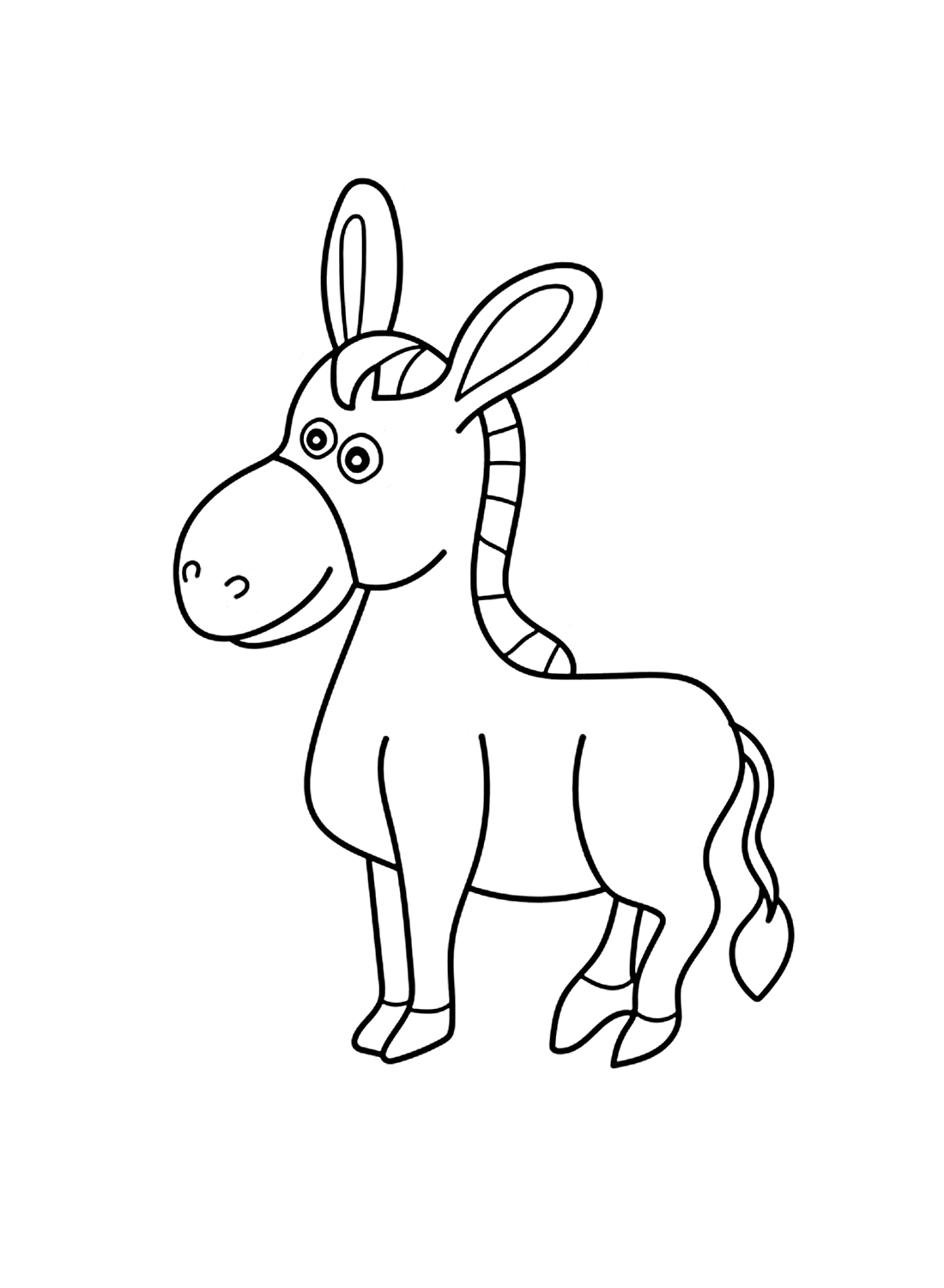 Walking Donkey Coloring Pages