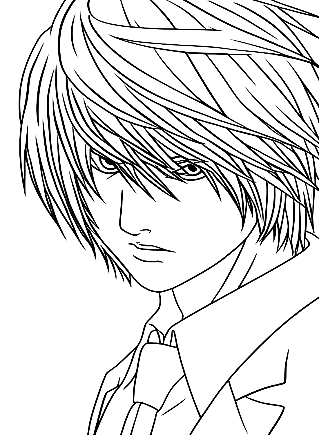 Yagami Light from Anime Death Note Coloring Pages